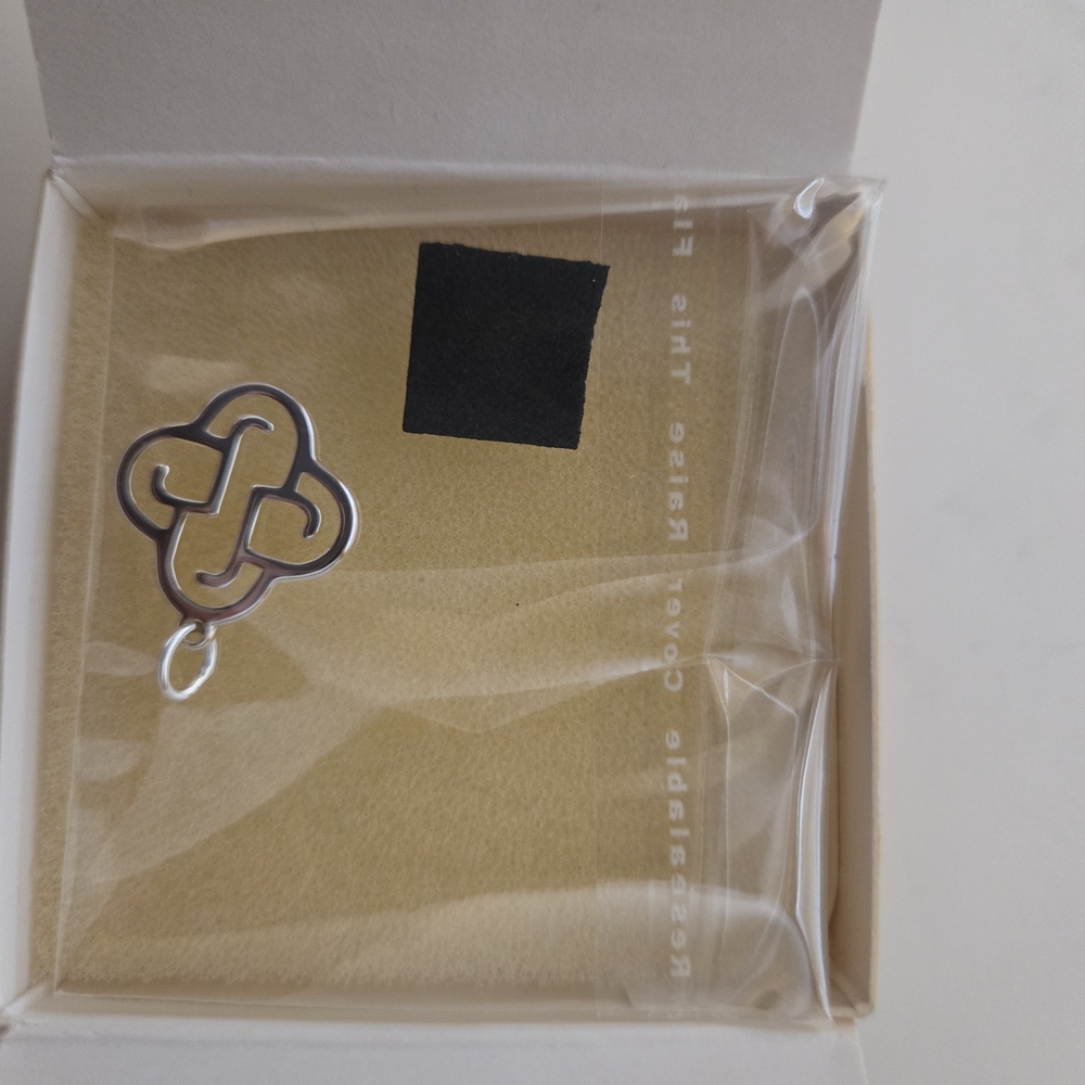 Stella & Dot Clover J Silver Charm